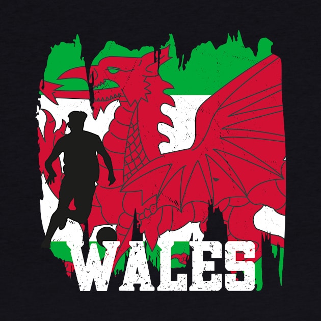 Wales Flag Soccer Football Team 2022 by mcoshop